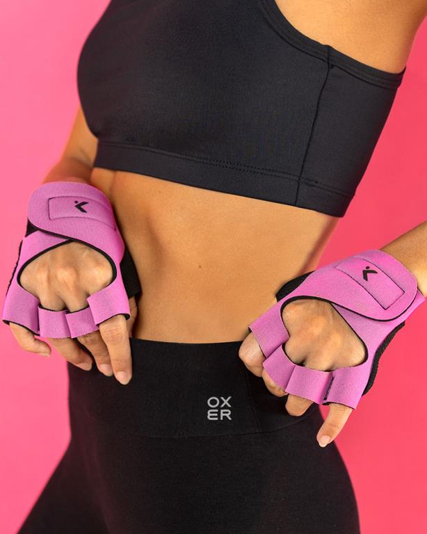 Luvas para Academia com Polegar e Protetor Palmar Oxer Rosa