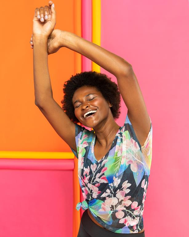 Camiseta Manga Curta Oxer Tule Estampada - Feminina