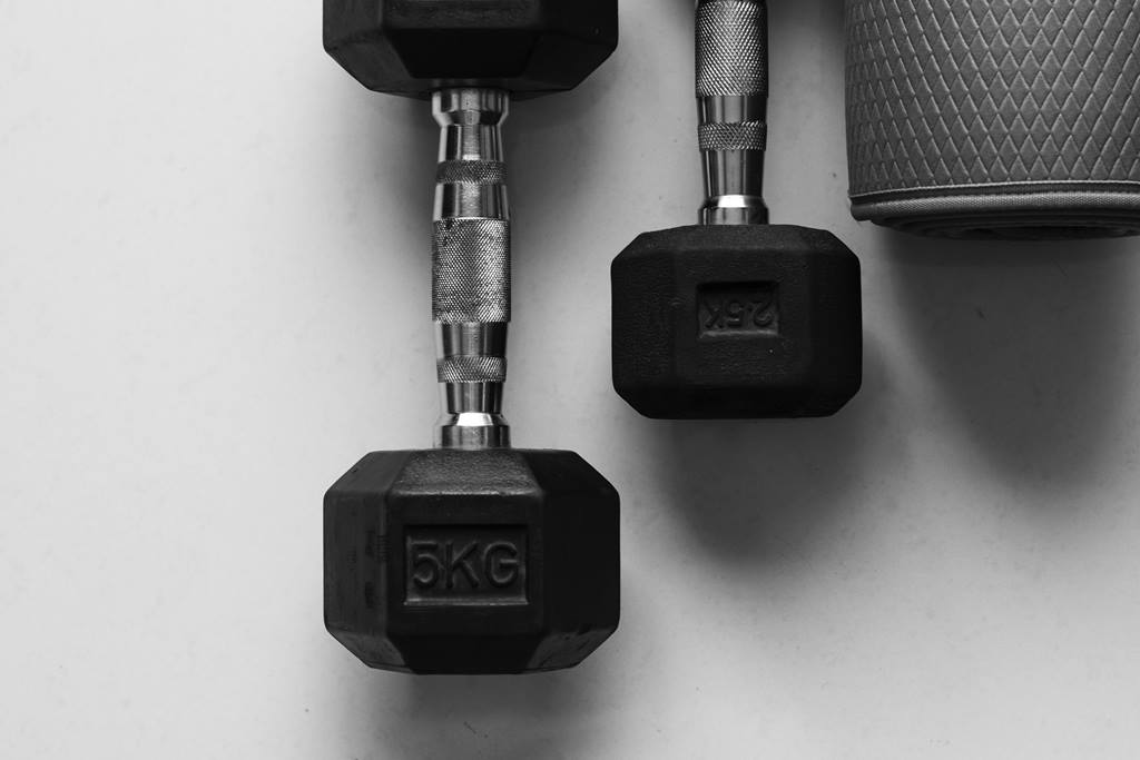 pesos para exercícios na academia 