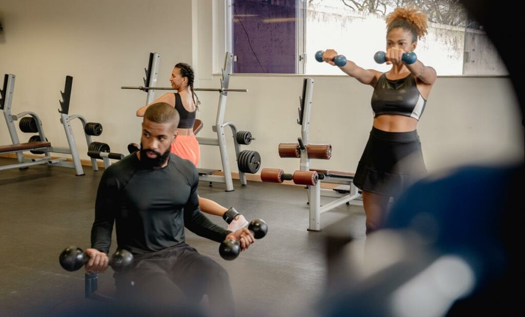 treino na academia