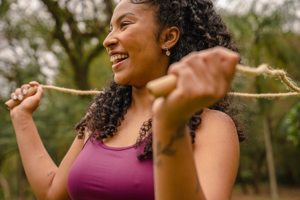 pular corda no parque